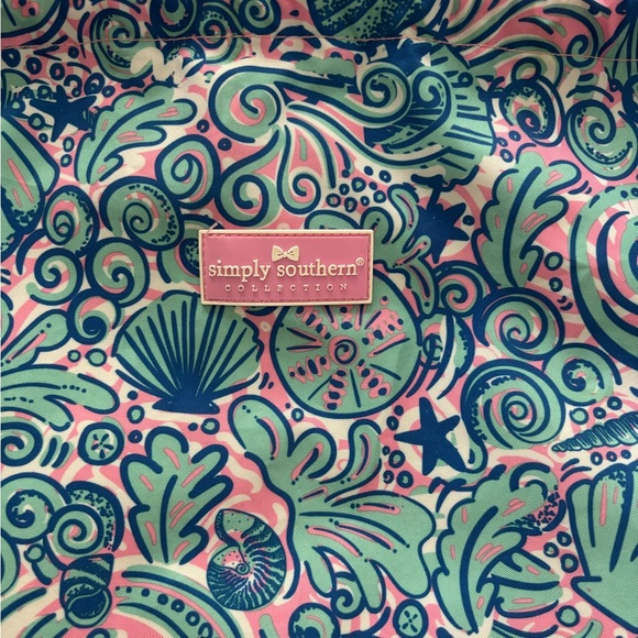 Simply Southern Pink and Blue Seashell Backpack - Picture 2 of 9